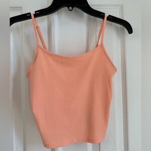 American Eagle Outfitters Coral Ribbed Camisole